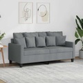 vidaXL, vidaXL 2-Sitzer-Sofa Hellgrau 140 cm Stoff