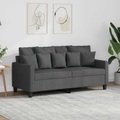 vidaXL, vidaXL 2-Sitzer-Sofa Dunkelgrau 140 cm Stoff