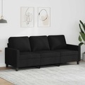 vidaXL, vidaXL 3-Sitzer-Sofa Schwarz 180 cm Stoff