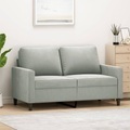vidaXL, vidaXL 2-Sitzer-Sofa Hellgrau 120 cm Samt