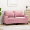 vidaXL, vidaXL 2-Sitzer-Sofa Rosa 120 cm Samt
