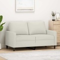vidaXL, vidaXL 2-Sitzer-Sofa Creme 120 cm Samt
