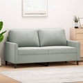 vidaXL, vidaXL 2-Sitzer-Sofa Hellgrau 140 cm Samt