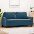 vidaXL, vidaXL 2-Sitzer-Sofa Blau 140 cm Samt