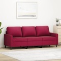 vidaXL, vidaXL 3-Sitzer-Sofa Weinrot 180 cm Samt