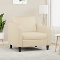 vidaXL, vidaXL Sessel Creme 60 cm Stoff