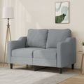 vidaXL, vidaXL 2-Sitzer-Sofa Hellgrau 120 cm Stoff