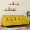 vidaXL, vidaXL 3-Sitzer-Sofa Gelb 180 cm Samt
