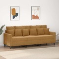 vidaXL, vidaXL 3-Sitzer-Sofa Braun 180 cm Samt