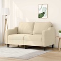 vidaXL, vidaXL 2-Sitzer-Sofa Creme 140 cm Stoff