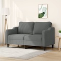 vidaXL, vidaXL 2-Sitzer-Sofa Dunkelgrau 140 cm Stoff
