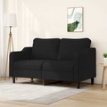 vidaXL, vidaXL 2-Sitzer-Sofa Schwarz 140 cm Stoff