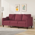 vidaXL, vidaXL 3-Sitzer-Sofa Weinrot 180 cm Stoff