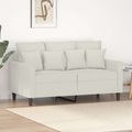 vidaXL, vidaXL 2-Sitzer-Sofa Creme 120 cm Samt