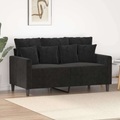 vidaXL, vidaXL 2-Sitzer-Sofa Schwarz 120 cm Samt