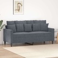 vidaXL, vidaXL 2-Sitzer-Sofa Dunkelgrau 140 cm Samt