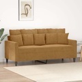 vidaXL, vidaXL 2-Sitzer-Sofa Braun 140 cm Samt