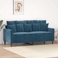 vidaXL, vidaXL 2-Sitzer-Sofa Blau 140 cm Samt