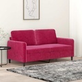 vidaXL, vidaXL 2-Sitzer-Sofa Weinrot 140 cm Samt