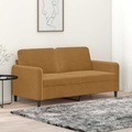 vidaXL, vidaXL 2-Sitzer-Sofa Braun 140 cm Samt