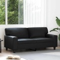 vidaXL, vidaXL 2-Sitzer-Sofa Schwarz 140 cm Kunstleder