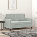 vidaXL, vidaXL 2-Sitzer-Sofa Hellgrau 120 cm Samt