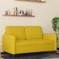 vidaXL, vidaXL 2-Sitzer-Sofa Gelb 120 cm Samt