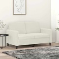 vidaXL, vidaXL 2-Sitzer-Sofa Creme 120 cm Samt