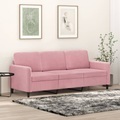 vidaXL, vidaXL 3-Sitzer-Sofa Rosa 180 cm Samt