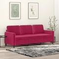vidaXL, vidaXL 3-Sitzer-Sofa Weinrot 180 cm Samt