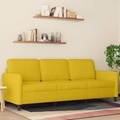 vidaXL, vidaXL 3-Sitzer-Sofa Gelb 180 cm Samt