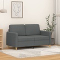 vidaXL, vidaXL 2-Sitzer-Sofa Dunkelgrau 120 cm Stoff