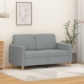 vidaXL, vidaXL 2-Sitzer-Sofa Hellgrau 120 cm Stoff