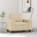 vidaXL, vidaXL Sessel Creme 60 cm Stoff