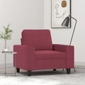 vidaXL, vidaXL Sessel Weinrot 60 cm Stoff
