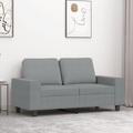 vidaXL, vidaXL 2-Sitzer-Sofa Hellgrau 120 cm Stoff