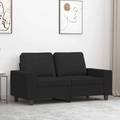 vidaXL, vidaXL 2-Sitzer-Sofa Schwarz 120 cm Stoff
