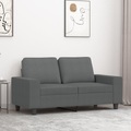vidaXL, vidaXL 2-Sitzer-Sofa Dunkelgrau 120 cm Stoff