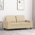vidaXL, vidaXL 2-Sitzer-Sofa Creme 120 cm Stoff