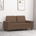 vidaXL, vidaXL 2-Sitzer-Sofa Braun 120 cm Stoff