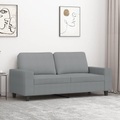 vidaXL, vidaXL 2-Sitzer-Sofa Hellgrau 140 cm Stoff