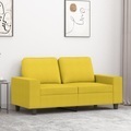 vidaXL, vidaXL 2-Sitzer-Sofa Hellgelb 120 cm Stoff