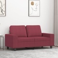 vidaXL, vidaXL 2-Sitzer-Sofa Weinrot 120 cm Stoff