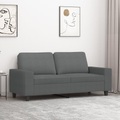 vidaXL, vidaXL 2-Sitzer-Sofa Dunkelgrau 140 cm Stoff