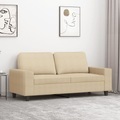 vidaXL, vidaXL 2-Sitzer-Sofa Creme 140 cm Stoff
