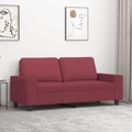 vidaXL, vidaXL 2-Sitzer-Sofa Weinrot 140 cm Stoff