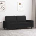 vidaXL, vidaXL 2-Sitzer-Sofa Schwarz 140 cm Stoff