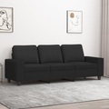 vidaXL, vidaXL 3-Sitzer-Sofa Schwarz 180 cm Stoff
