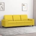 vidaXL, vidaXL 3-Sitzer-Sofa Hellgelb 180 cm Stoff