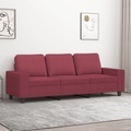 vidaXL, vidaXL 3-Sitzer-Sofa Weinrot 180 cm Stoff